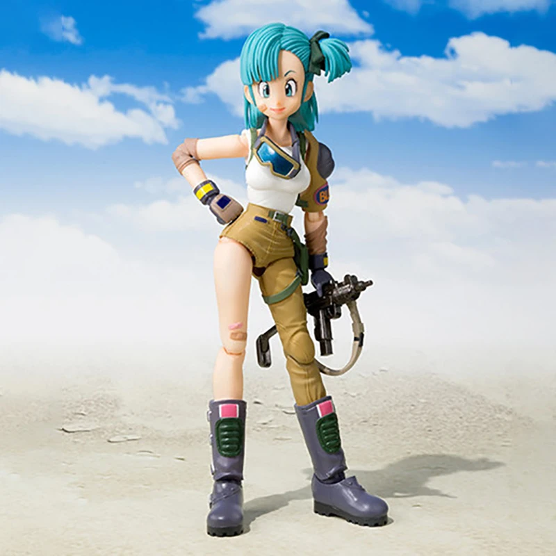 Figuras de acción de Dragon Ball de 13,5 cm, figuras de acción de Bulma Goku, Colección móvil de PVC, muñecos SHF de la infancia, Son Goku, modelos