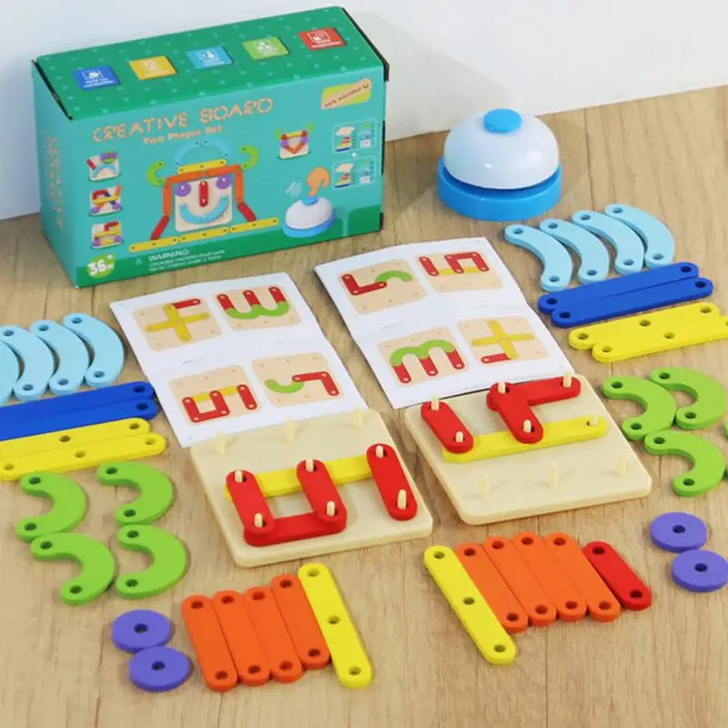 Geometric Board Puzzles Color Cognitive Board Game Multi-Purpose Preschool Learning Toy For Home Outdoors School Kindergarten