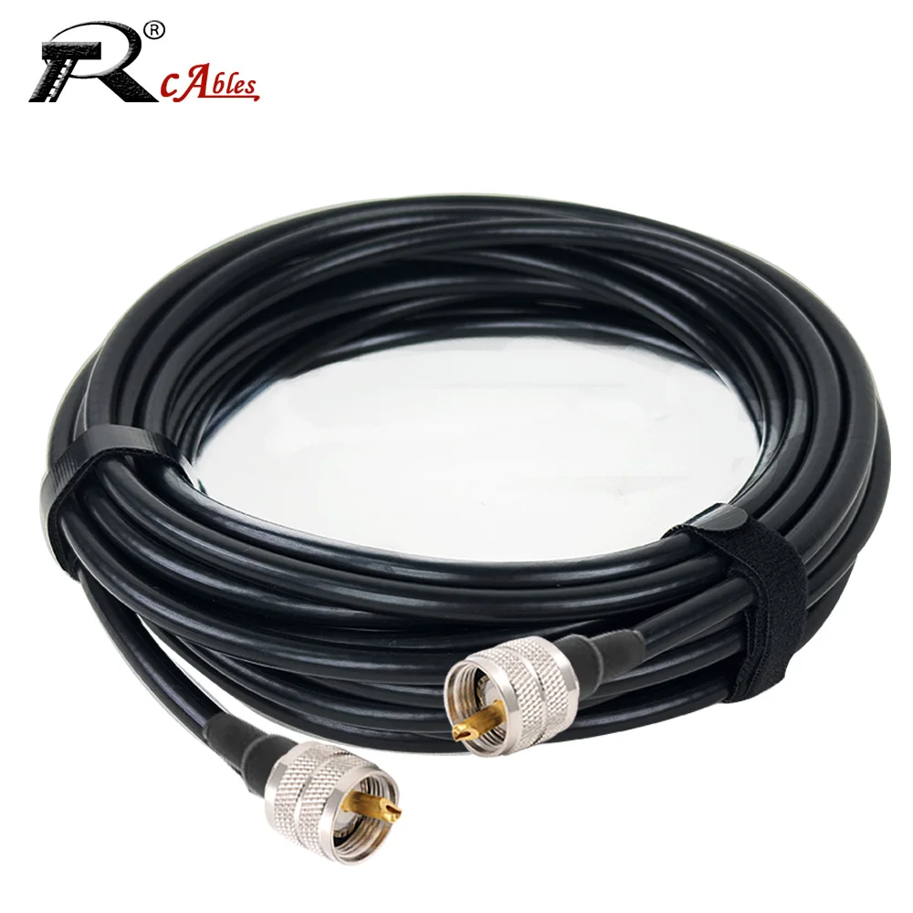 RG8X CB Antenna Coaxial Cable PL259 UHF SO239 Jumper Cable Low Loss 50 ohm UHF Male to UHF Male CB Antenna Extension Coax Cable