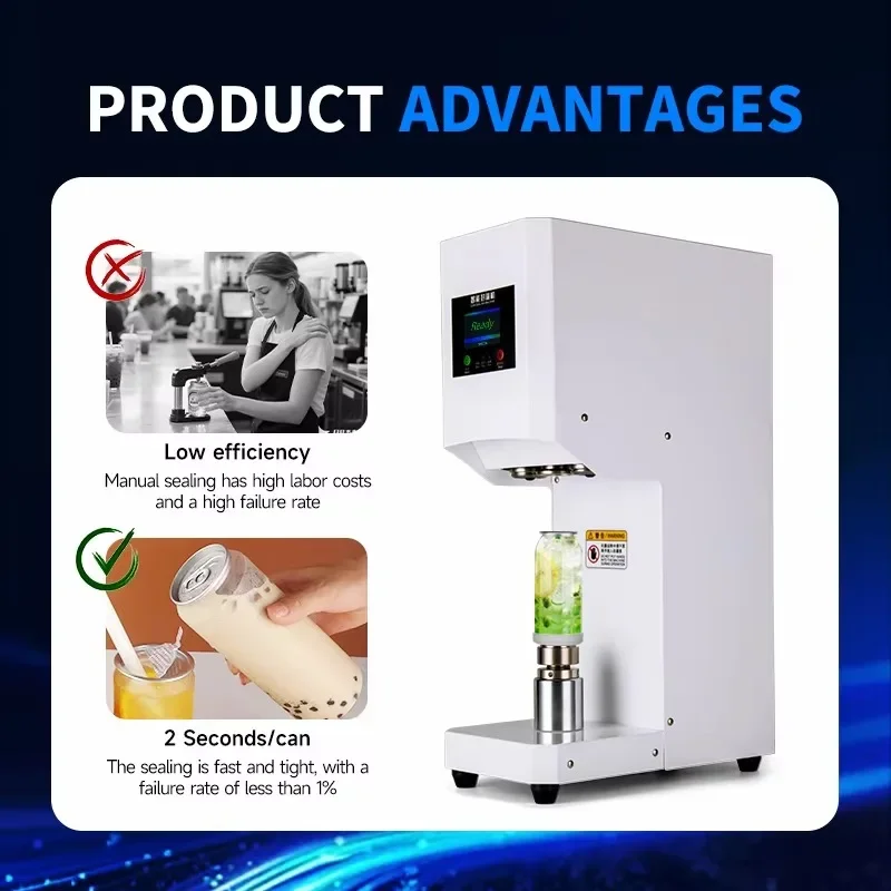 2026 Xiangyin Automatic Tin Can Sealer Machine Bubble Tea Machine Pneumatic Filling & Capping Sealing For Plastic Packaging