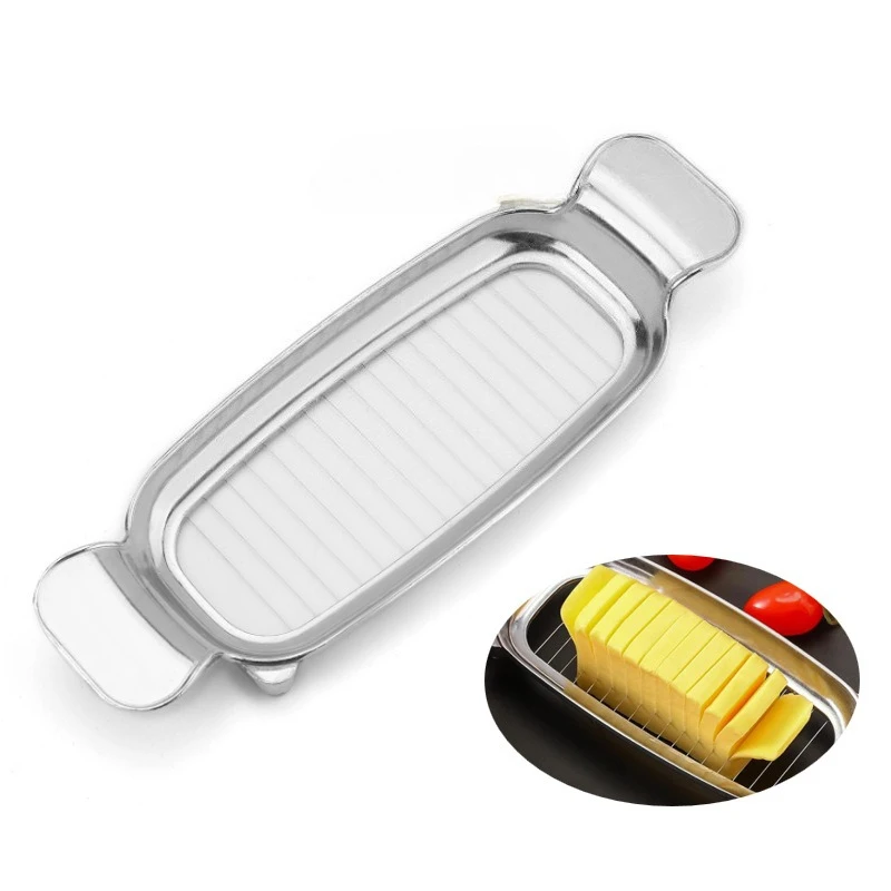 Butter & Cheese Slicer Cutter, Stainless Steel Wire Cheese Slicer, Safe for Food Contact, Multipurpose Handheld Butter Cutter