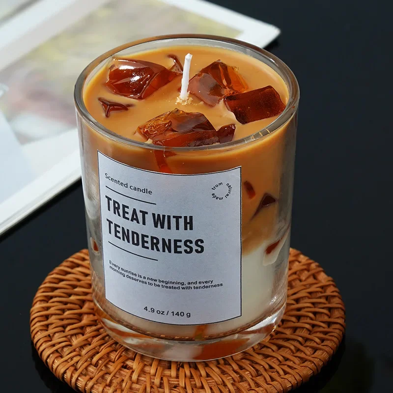 Scented Candles Coffee Flavored Candle Smokeless Soy Wax Candles Home Decoration m
