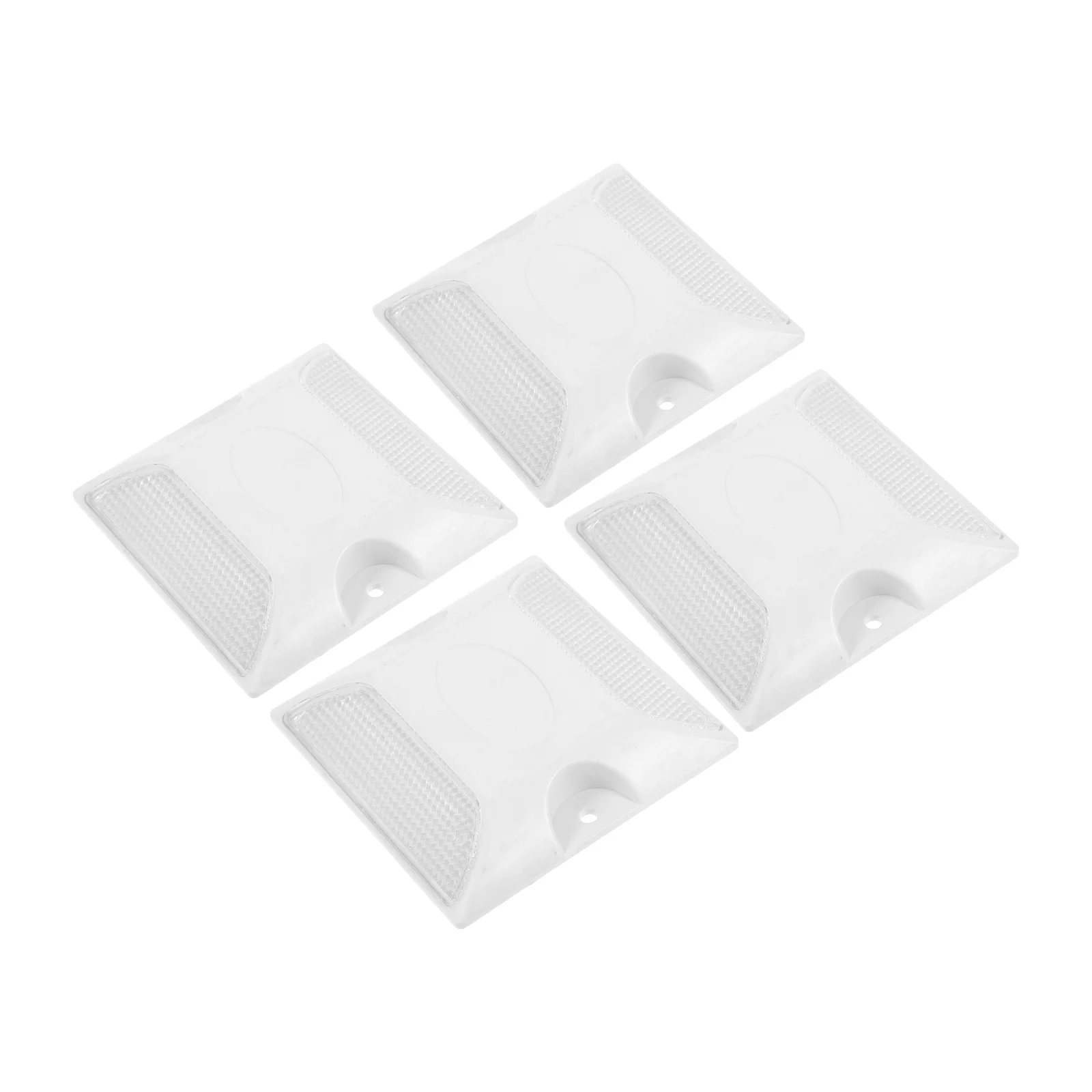 4Pcs High Visibility Reflective Road Studs ABS Pavement Markers for Driveway Entrance Night Safety Reflectors Robust Outdoor