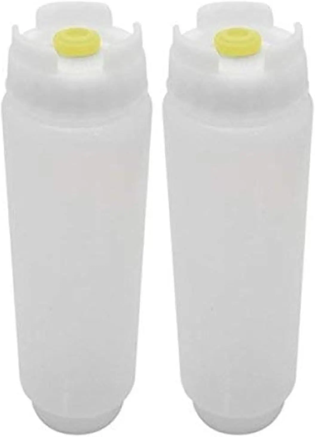 

16 oz Squeeze Plastic Bottles for Kitchen Condiments and Sauces 2-Pack