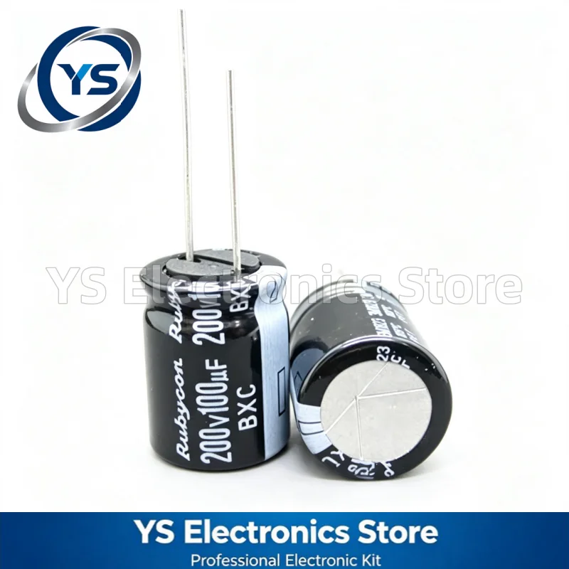 Rubycon BXC Series 200V100UF 16x20mm 200BXC100MEFC16X20 100UF200V 200V 100UF Electrolytic Capacitor New Original Capacitors 20%