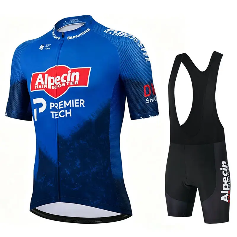 Alpecin Pro Cycling Jersey Sets Men Bib Shorts Bicycle Short Sleeve Bicicleta Clothing Bike Maillot Ciclismo Hombre Black Sets