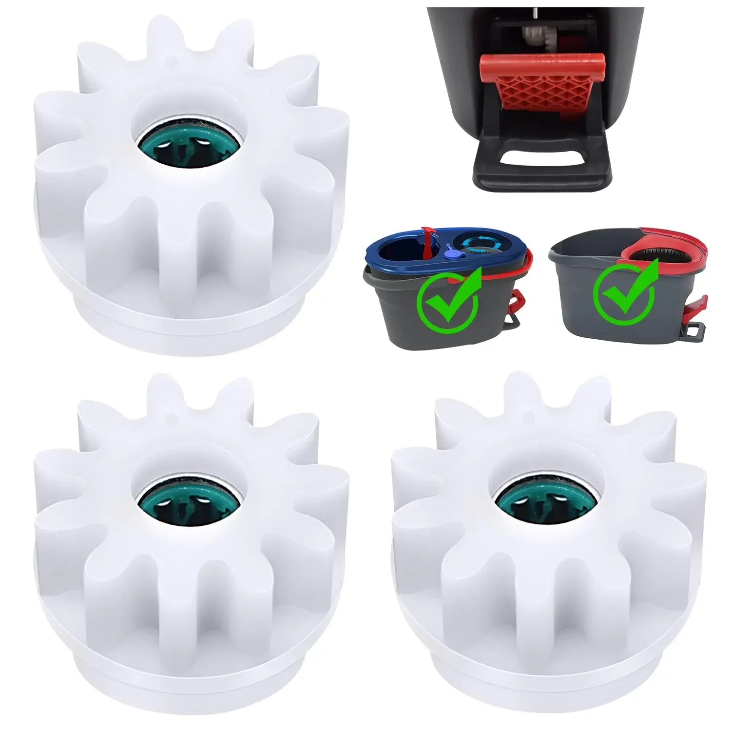 Fácil mop pedal vassoura rotação substituição uma maneira embreagem rolamento balde engrenagem rodas dentadas reparação compatível com o-ceda/vileda