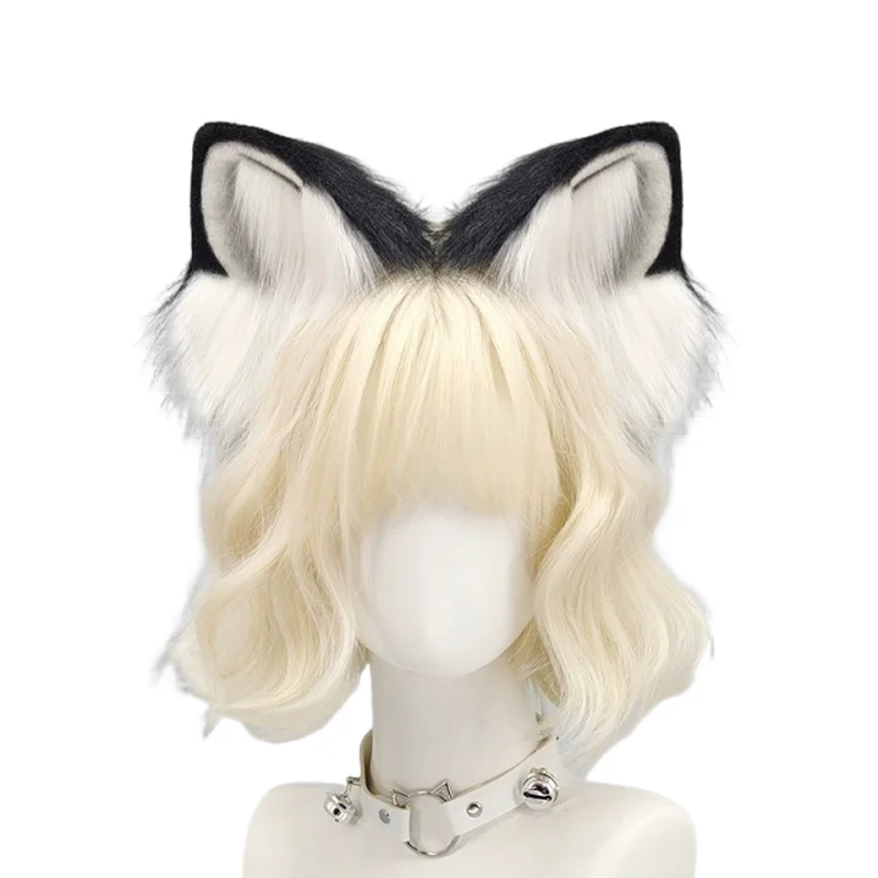 

Handmade Japanese Style Fox Ear Hairband Cat Girl Lolita ears Cosplay wear Cute KC Cat Ear Hairband Anime Themed Accessories