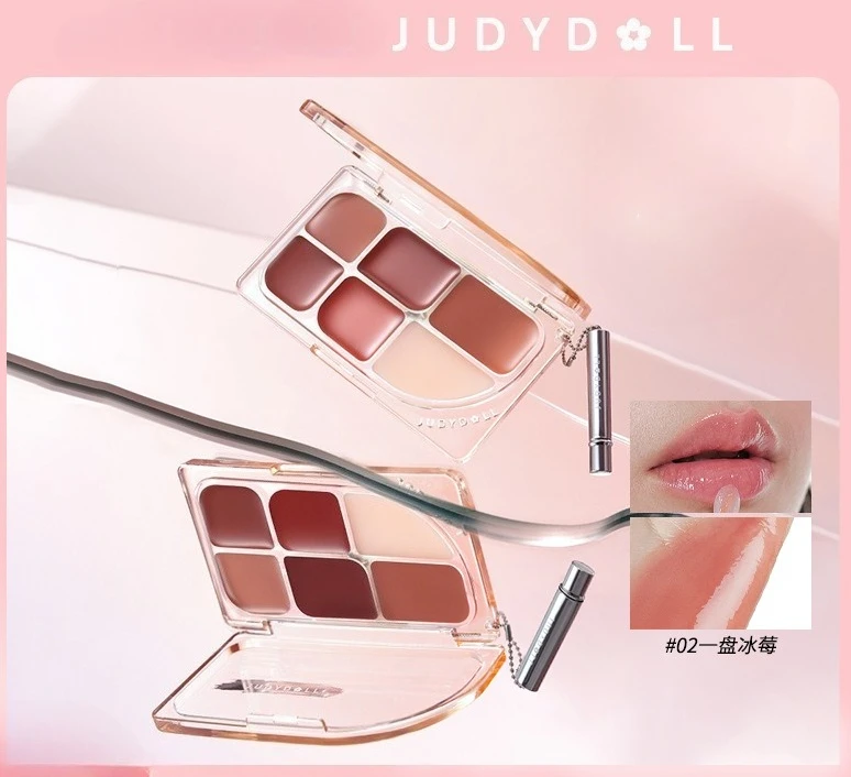 

Шестицветная помада Judydoll, диск, зеркальная глазурь для губ, многоцелевой бальзам, белая, прозрачная, водяная, легкая, телесная, матовая помада