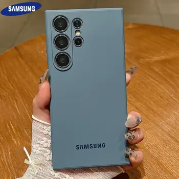 Oficiální tekutý silikonový nárazuvzdorný měkký kryt pro Samsung Galaxy S25 S24 S23 S22 S21 Ultra Plus S23 FE v jednobarevném provedení. 10 nejlepší prodej Samsung Galaxy S21 Ultra - №5