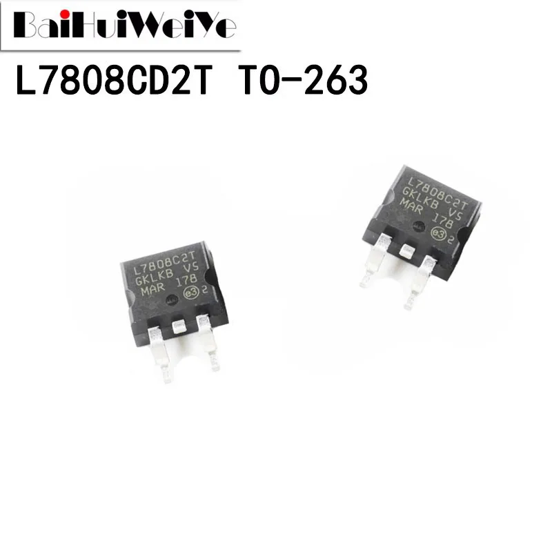 10PCS L7808CD2T L7808 L7808C2T TO-263 New Chipset MOSFET MOSFT Three-terminal Voltage Regulator