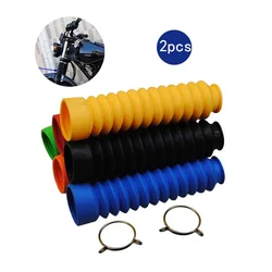 2X Protector de goma para motocicleta, cubierta protectora para horquilla delantera de motocicleta, polainas, Protector de choque para botas Gators, cubierta antipolvo Universal