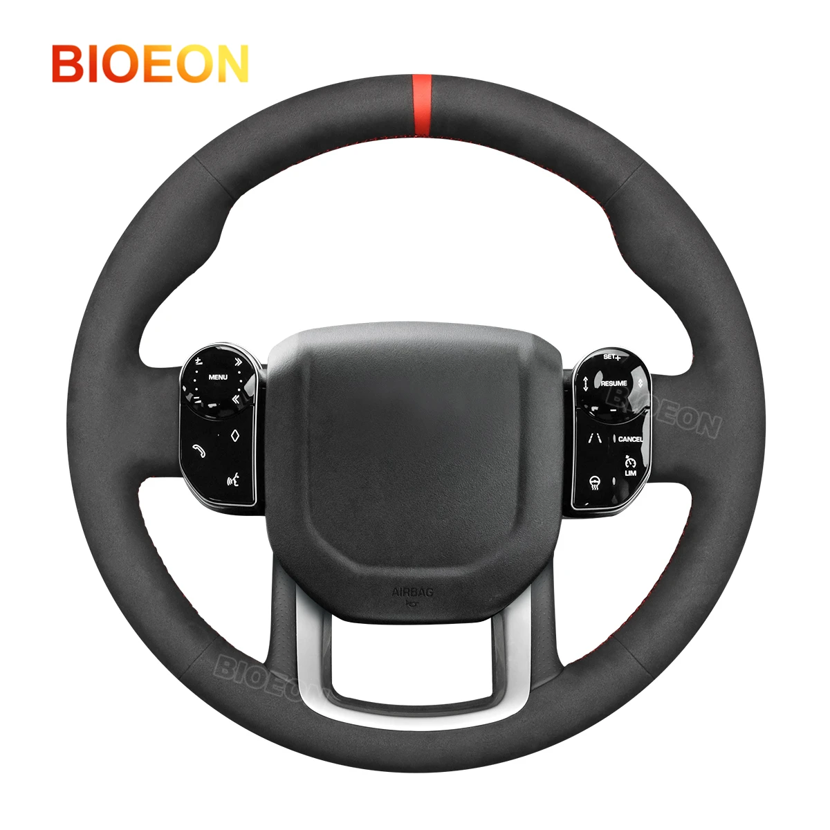 

Bioeon Synthetic Suede Car Steering Wheel Cover for Land Rover Range Rover Sport II(L494) (L550) Evoque II(L551) Velar (L560)