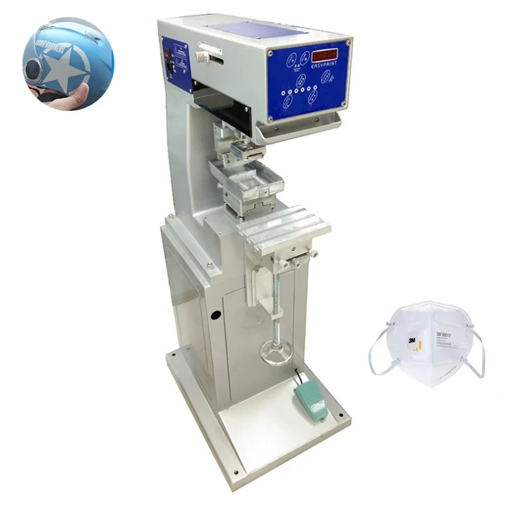 1 Color Pneumatic Tampography Pad Printer for Baseballs Golf Balls Logos Printing Machine