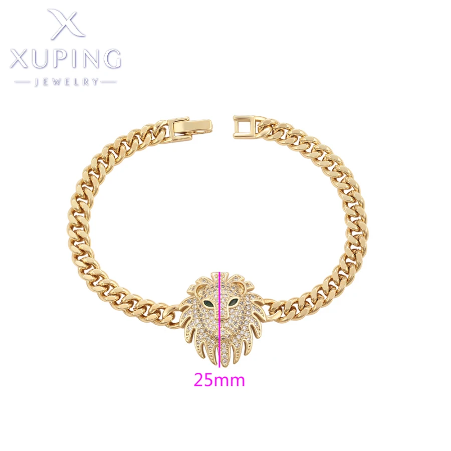 Xuping Jewelry New Arrival Trendy 19cm Animal Charm Fashion Copper Alloy Women's Bracelet with Light Gold Color X001144499