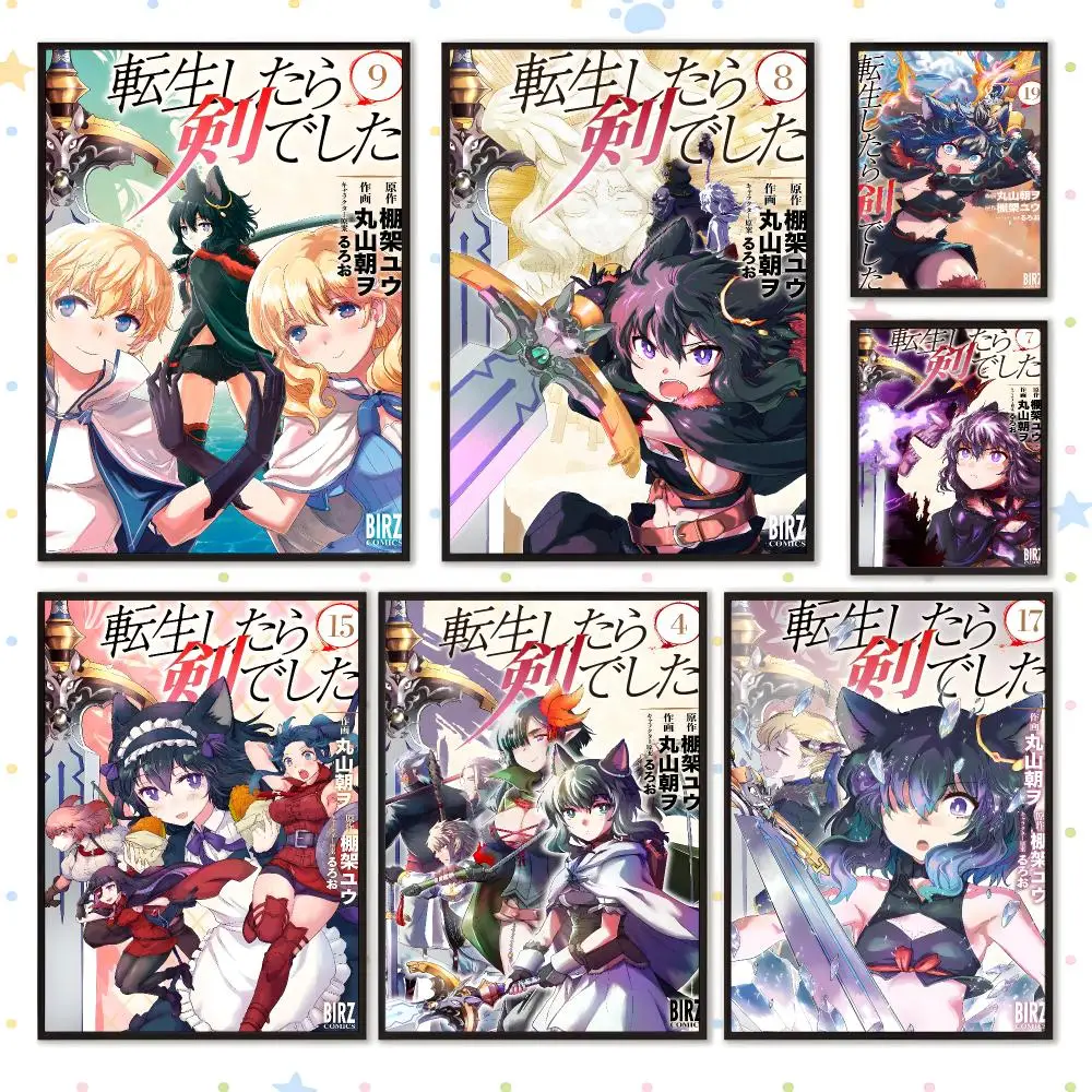Anime Isekai Reincarnated Sword Poster HD Waterproof PP Self Adhesive Aesthetic Bedroom Dorm Gaming Room Home Decor Gift
