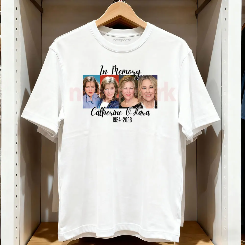 Catherine O'Hara Memorial T-shirt Comedy Legend Tribute in Loving Memory 1954-2026 Graphic T Shirts Woman Man Cotton Short-sleev