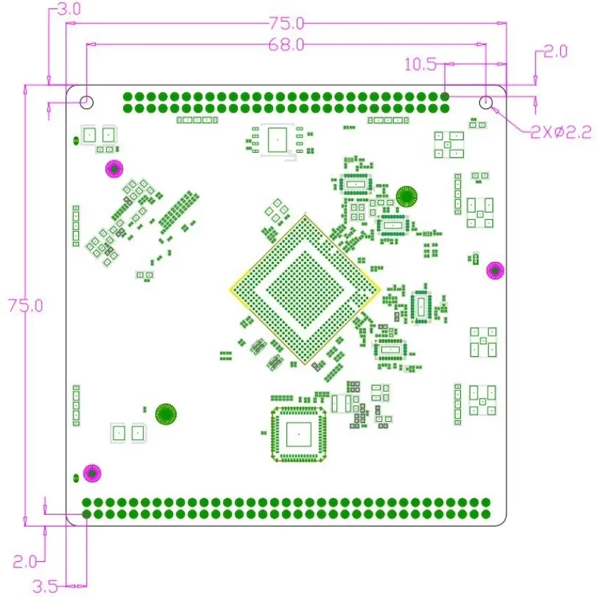 Header Pins Module IPQ4019+QCA8075 Wireless Internet Wifi Module Durable Wifi Module for IOT