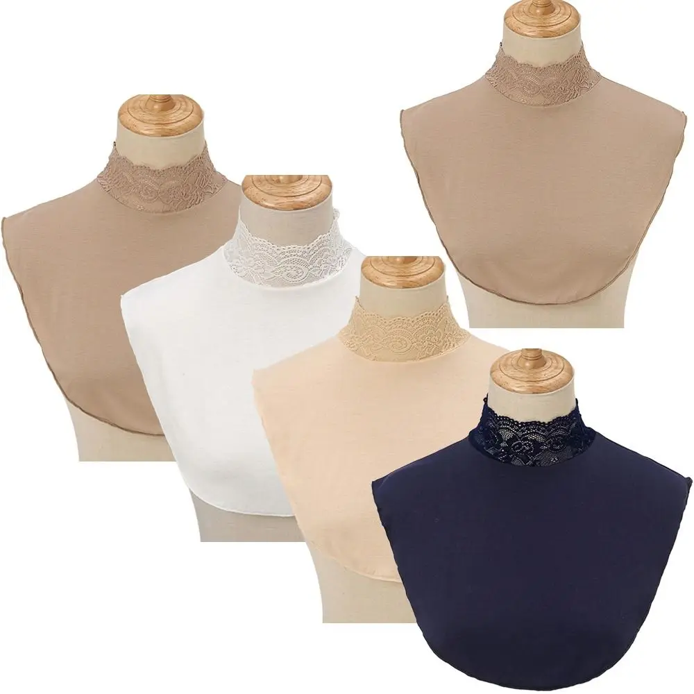 

Fashion High Collars Fake Collar Detachable Elastic False Collar Warmer Solid Color Scarves Wraps Autumn Winter