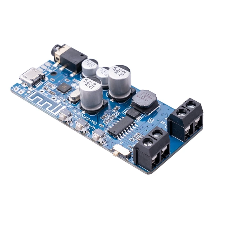 2X5W HIFI Stereo Bluetooth-Compatible 5.0 Power Amplifier Class D Audio Stereo Board Audio Component Amplifiers