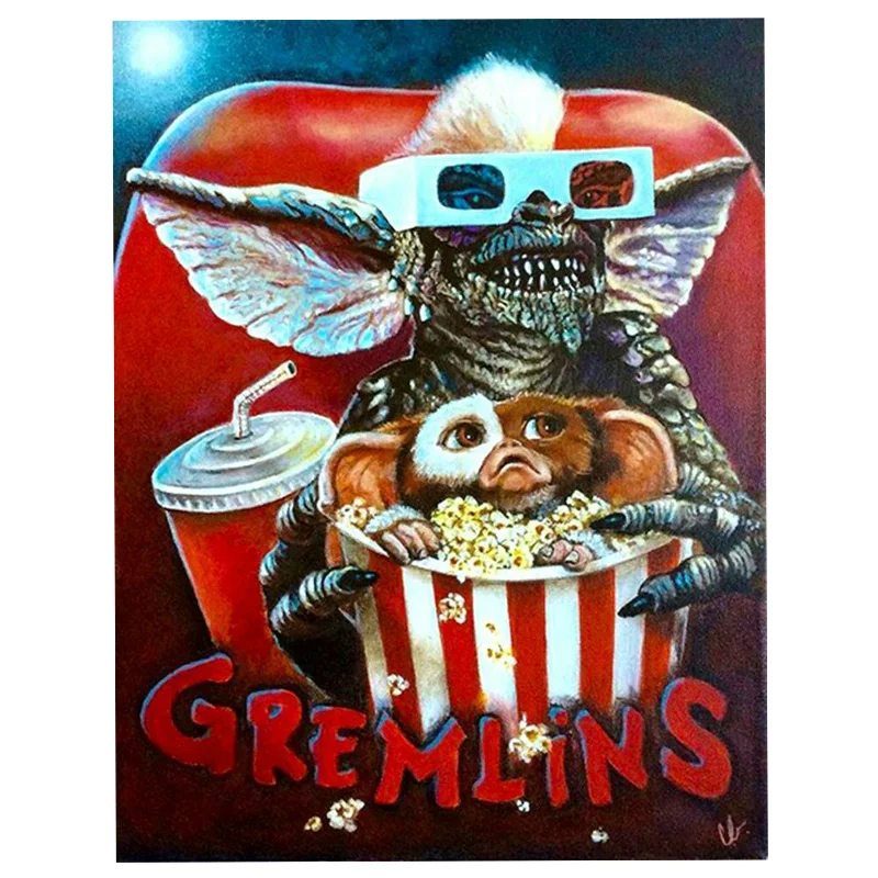 AB Diamond Painting Cross Stitch gremlins 5D DIY Embroidery Rhinestone Painting