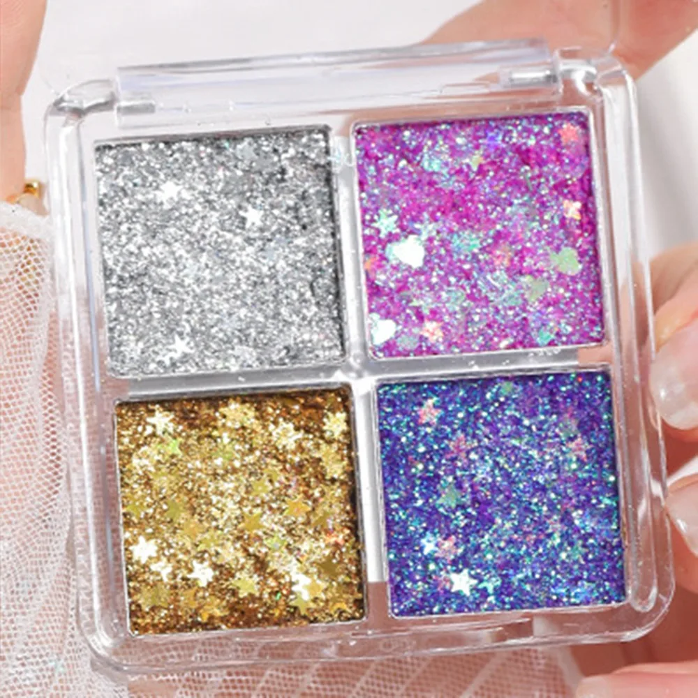 Multi-color Glitter Eyeshadow Palette High Gloss Glitter Sequins Glitter Eyeshadow Pearlescent Sequins Mermaid Eyeshadow