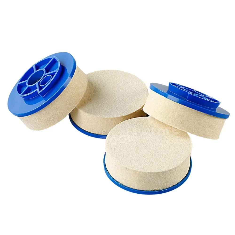 100mm Snail Lock Wool Felt Polishing Wheel Pad Buffing Polishing Disc for Metal, Marble, Furniture, Car, Granite, Wood, Glass