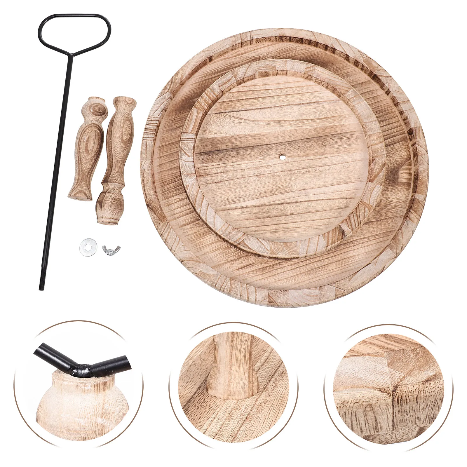 

1Set Fruit Wooden Stand with Handle Party Dessert Showing Rack for Cupcakes Cakes Fruits Home Kitchen Decor Item