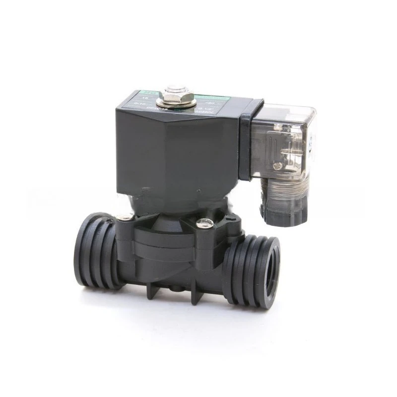 Zero‑Pressure 2‑Port Solenoid Valve PP‑15 PP‑20 PP‑25, Plastic Direct‑Acting Solenoid Valve for Water Pipeline