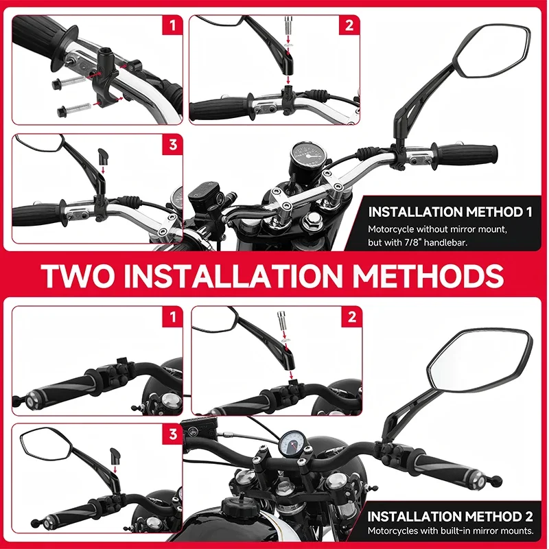 Motorcycle Rearview Mirror ATV Off-Road Biker Moto Motorbike Accessories for HONDA SH125 SH125i SH300 SH300i SH 125 150i SH 300 view 3