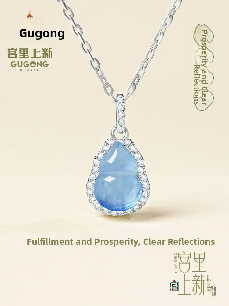 blue-agate-crystal-pure-silver-women's-necklace-design-birthdays-gift-mom-fashion-jewelry-original-design-non-multi-layer