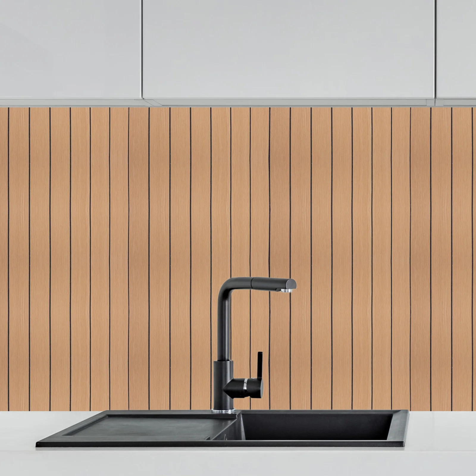 

3D Peel Stick Wall Slat Panels Self-Adhesive Waterproof Decorative Wallpaper Kitchen Bathroom 40cmx300cm Textured Acoustic