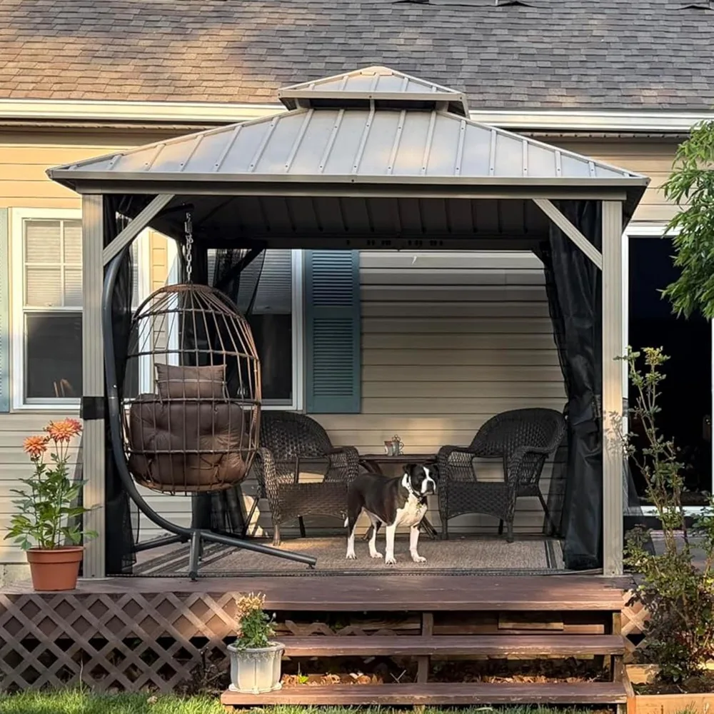 Outdoor Hardtop Gazebo 10' x 10  Aluminum Structure