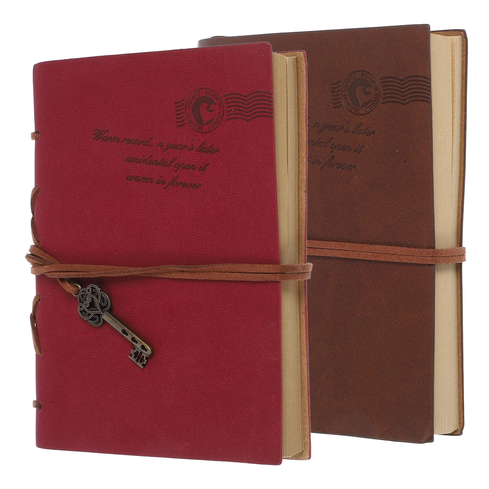 

Handmade Writing Notebook Vintage Key Artists Sketchbook Daily Diary Journal Notepad Pu Paper Strap Design