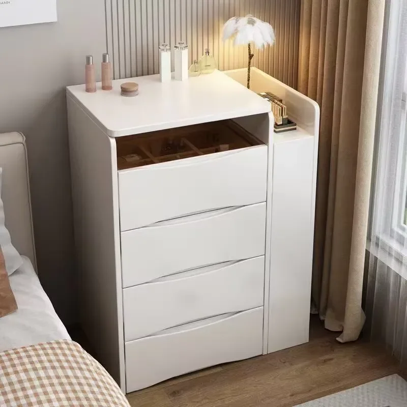Nordic Minimalist Makeup Vanity Set with Mirror and Drawers Light Luxury Dresser Table for Bedroom Furniture Storage Cabinet