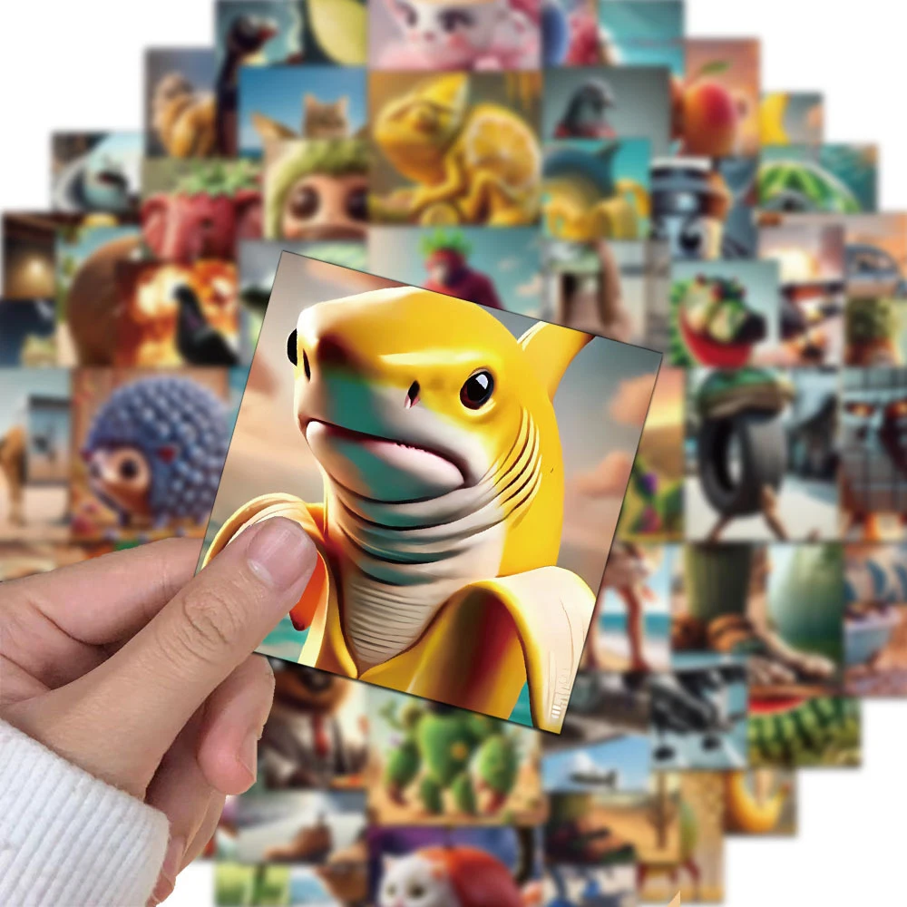 

10/30/62pcs Abstract Animal Stickers Funny Tung Tung Sahur Sticker DIY Suitcase Phone Laptop Italian Brainrot Cartoon Decal