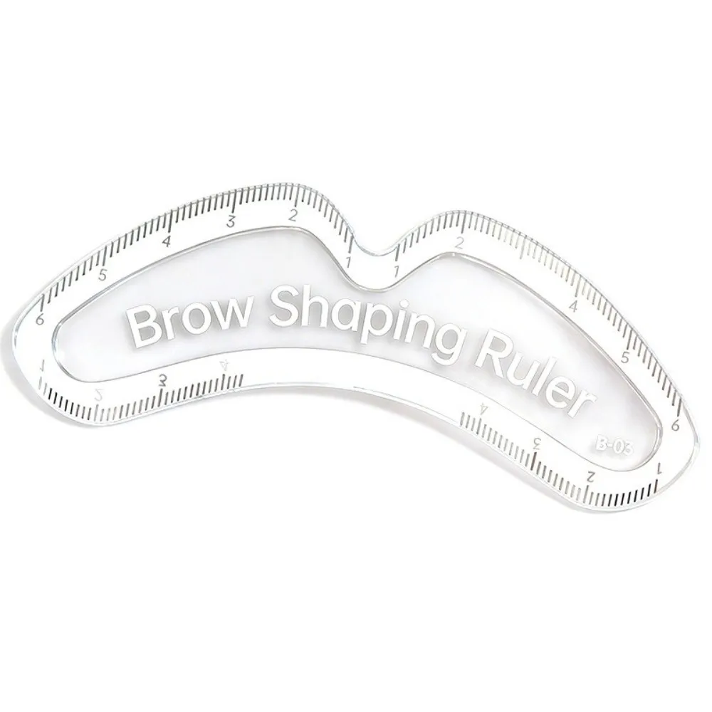 1PC 1 Minute Fast Drawing Design Brow Mapping Ruler Transparent Plastic Eyebrow Shaping Ruler Microblading Stencils Women Gift