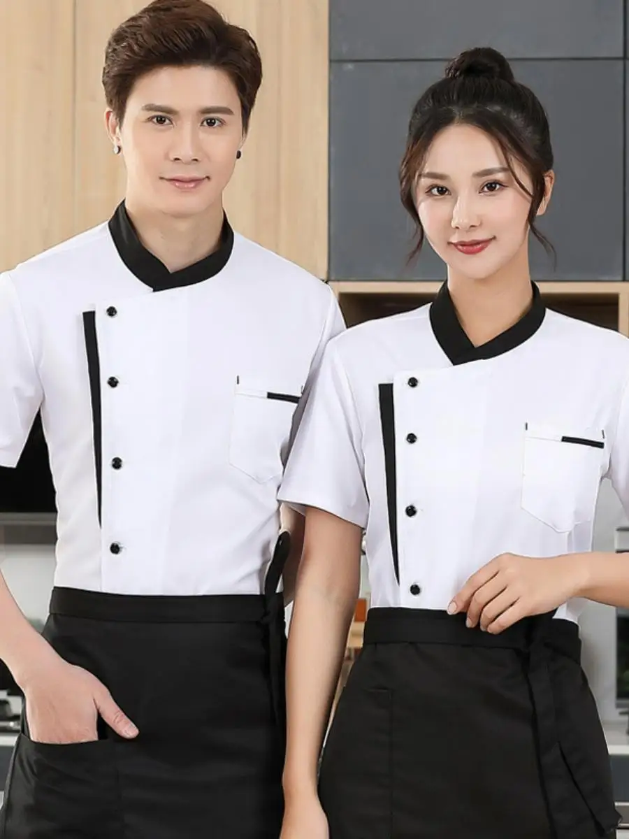 

Hotel Chef orm ort Sve Men's Restaurant Kitchen Workwear Cake op Baking Summer Outfit Polyester Cotton Work orm