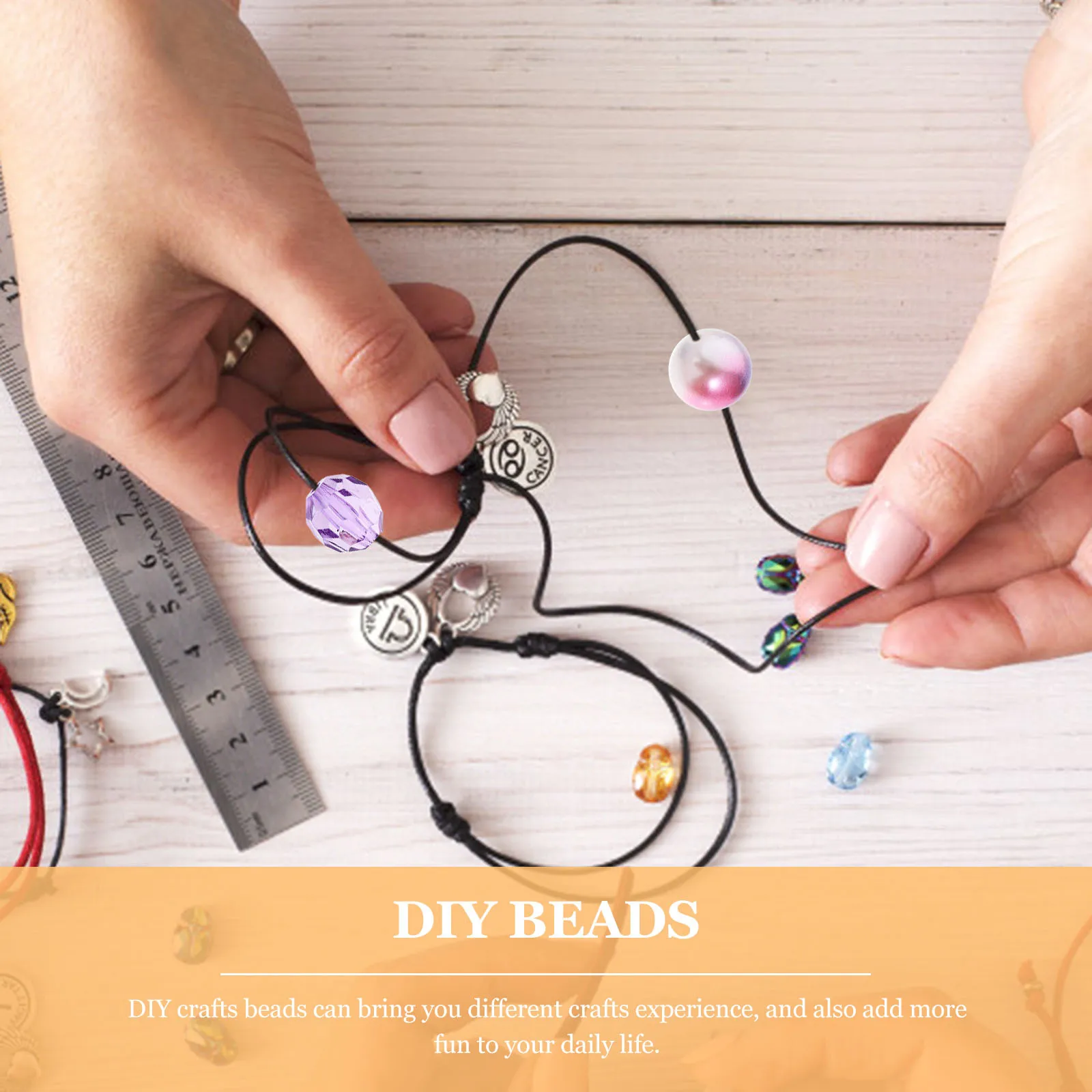 

50Pcs Acrylic Beads Detailed Design DIY Beads for Bracelet Making Necklace Jewelry Accessories DIY Crafts Accessories