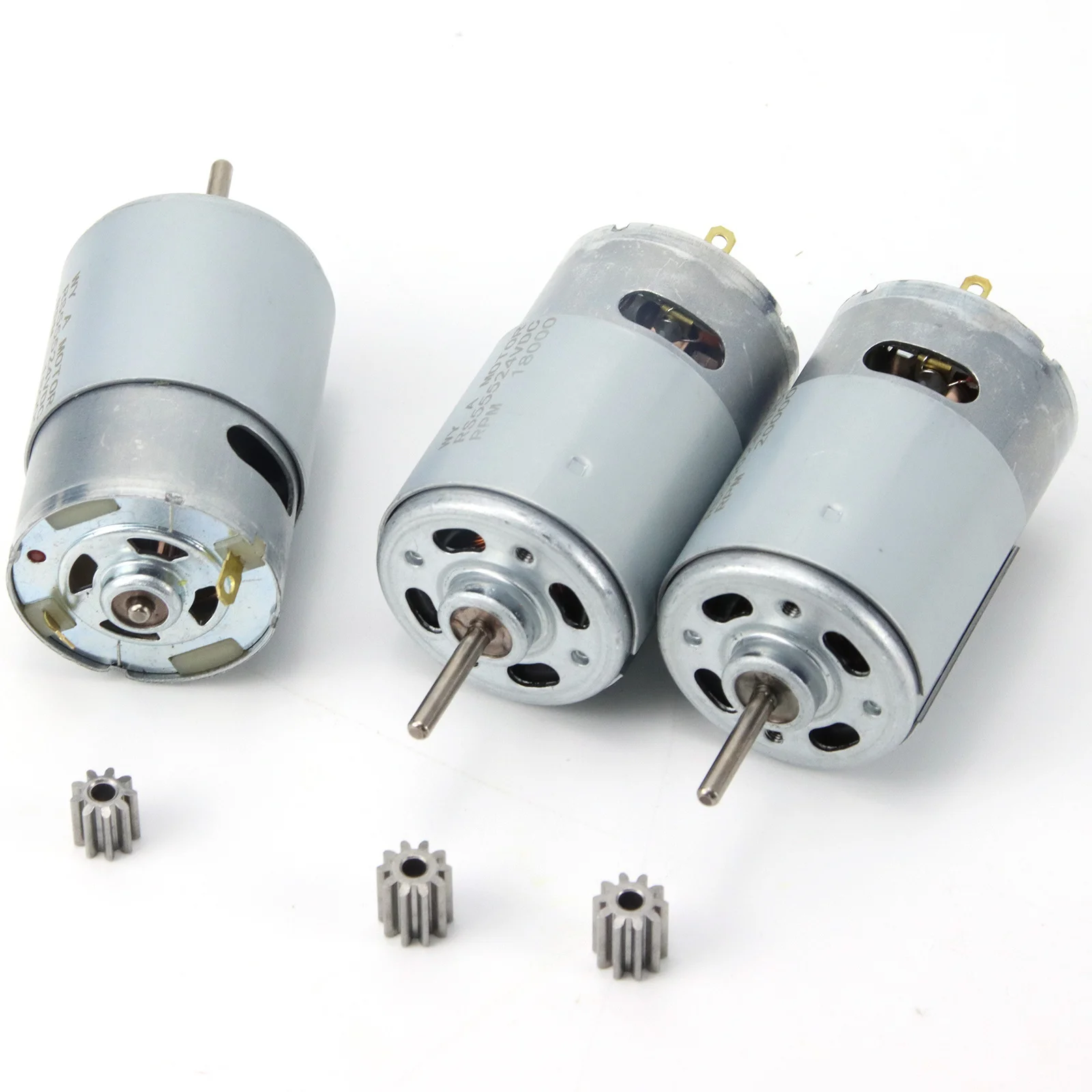 Metal Motors para crianças carro elétrico, DL 555-C 24V, alta velocidade, alta potência, 9 T 10T, 18000 20000 RPM, 200W