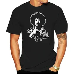 Chic T-shirt King Jimi Hendrix Booth print fashion street wear top oversized size round neck breathable for both men and women