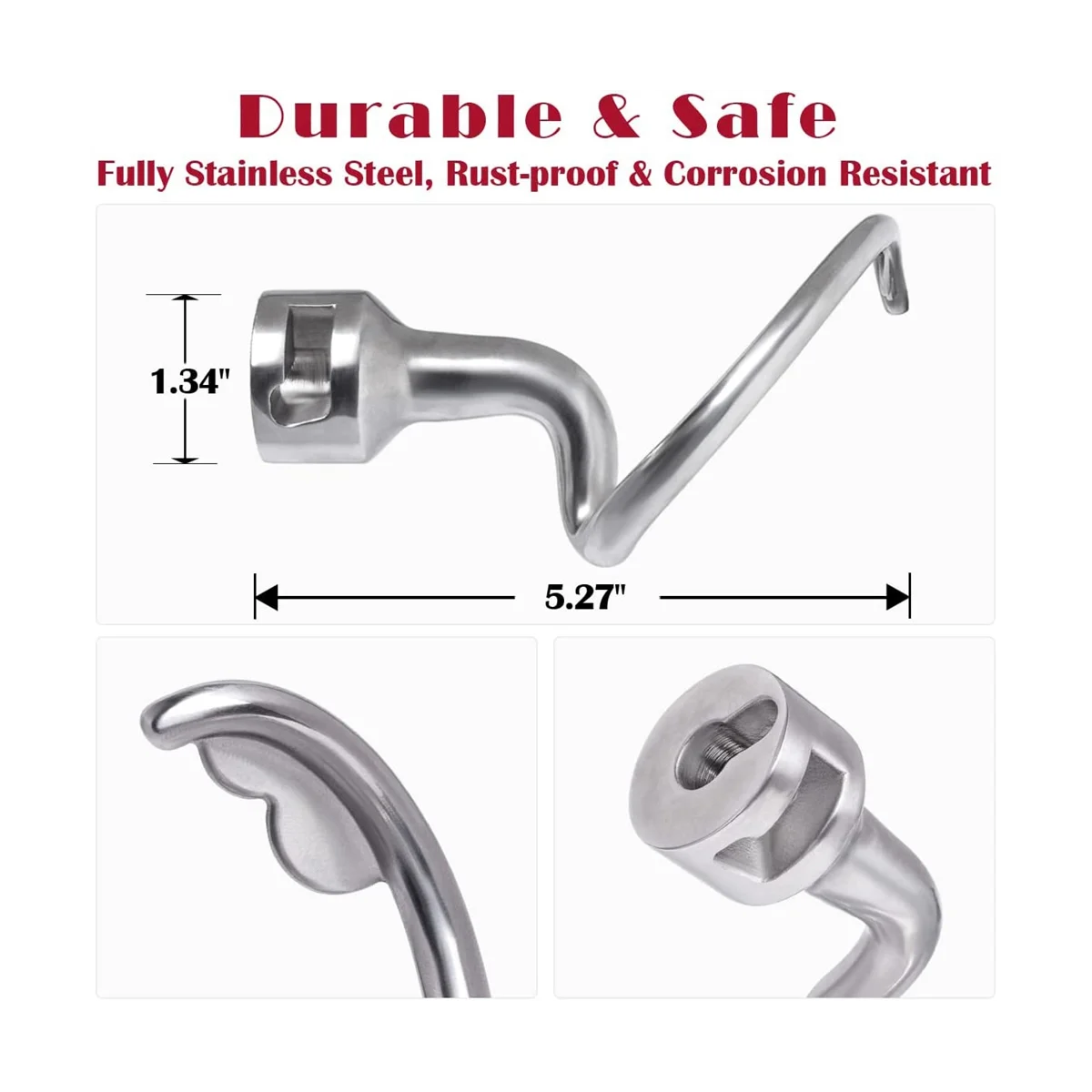 A09G-عجينة حلزونية لخلاط حامل الرأس بسعة 4.5-5 لتر، استبدال العجين للمرفق