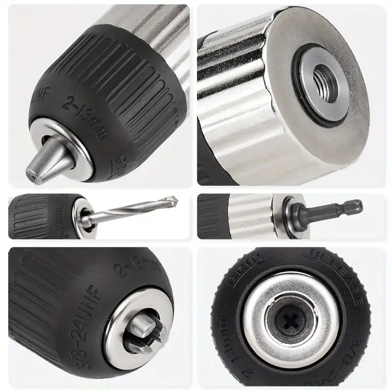 Imagem -05 - Keyless Self-locking Drill Chuck Adapter 213 mm 824unf Hex Shank Liberação Rápida Impacto Pronto Ferramentas Driver Elétrico