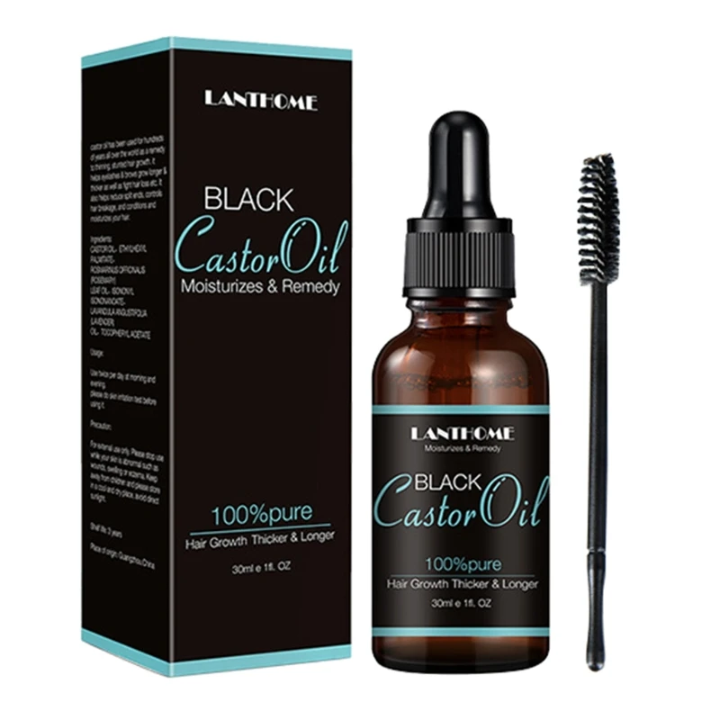 Potenziatore per ciglia con olio semi ricino liquido più spesso più lungo per crescita efficace delle ciglia da 30