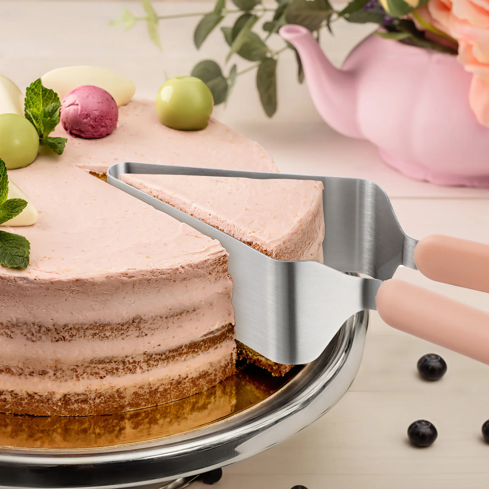 

2 Pcs Cake Divider Scraper Slicer Pie Portion Cutter Strawberry Kitchen Gadget Block Cheese Shovel Disposable Butter Handheld