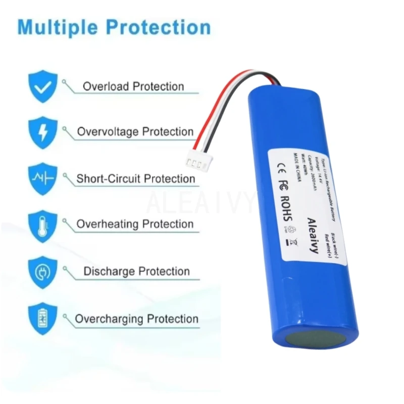 Batería de aspiradora de 14,4 V 3500mAh para Ecovacs DJ35 DJ36 DJ65 DK33 DK35 DK36 DK520 DV33 DG31 DG36 DX55 DN55 DN56 DN58 DN520