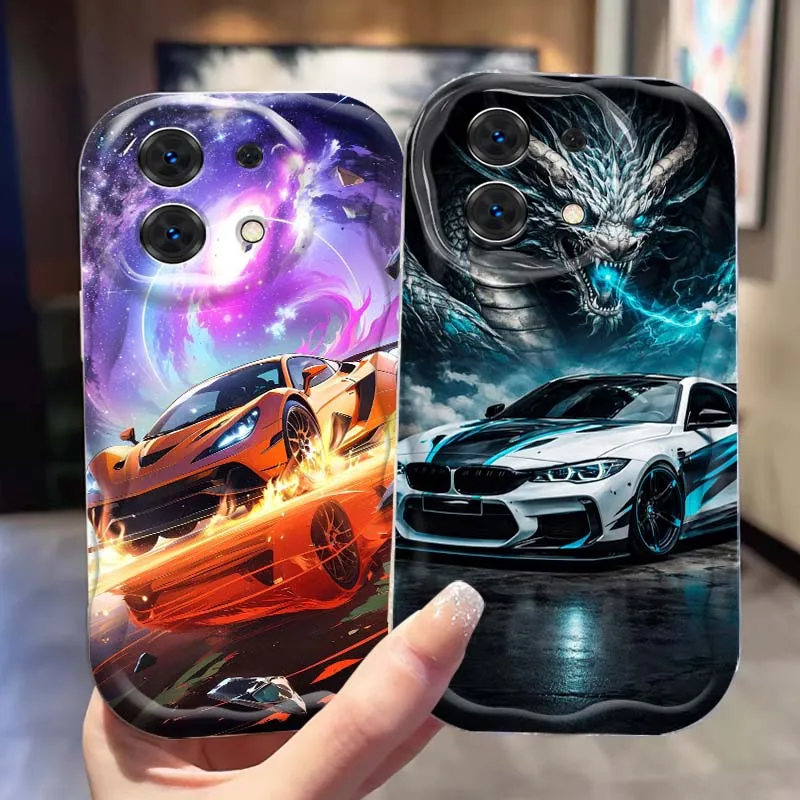 

Cool Car Art Popular Fad For Xiaomi Redmi Note 15 14 13 12 12S 11 10 9 8 Pro Plus 4G 5G Wave Oil Cover Soft Phone Case
