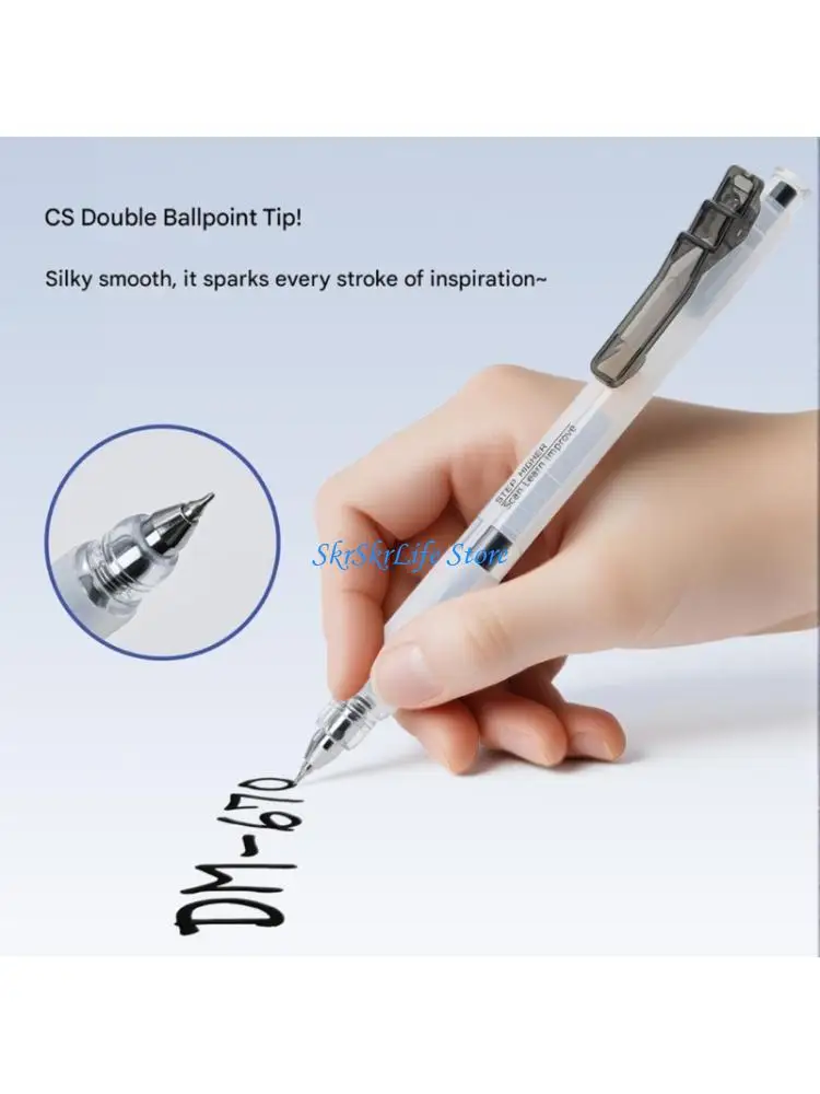 

E65E 12 шт., гелевая ручка с щелчками, быстросохнущие чернила, набор шариковых ручек-роликов, выдвижная гелевая ручка, 0,5 мм