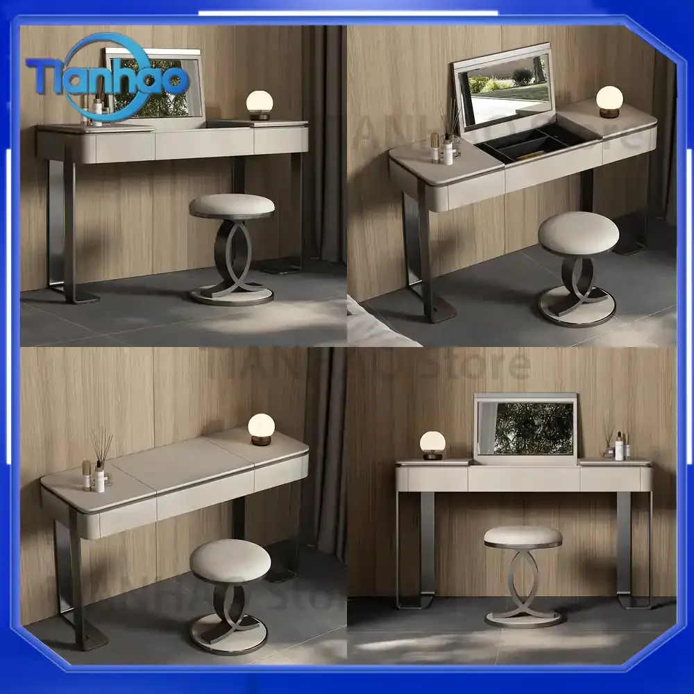 Modern European Luxury Dressing Table for Women Comfortable Bedroom Dressing Table System Mesa De Maquillaje Home Furniture