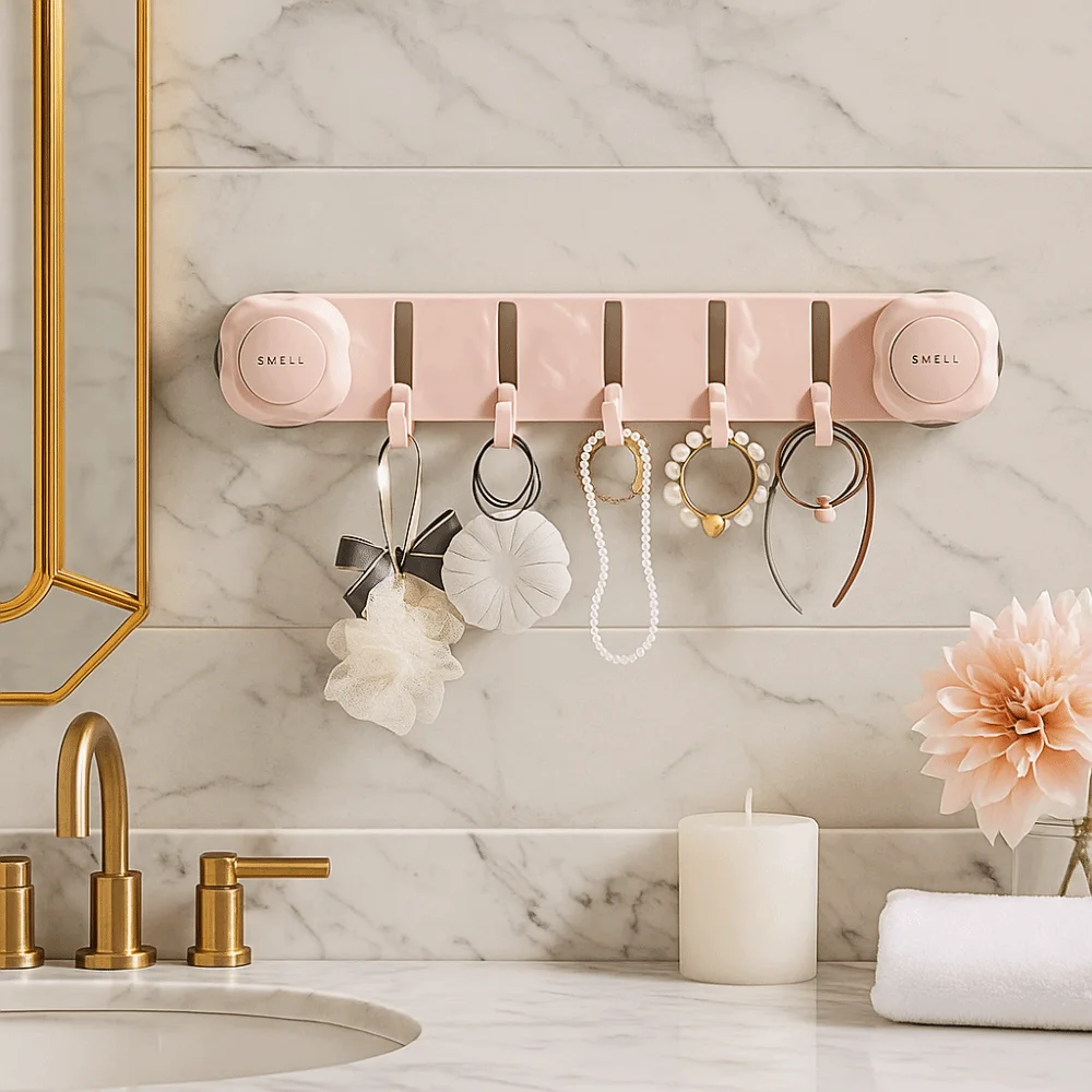 

2PCS Powerful Suction Seamless Sucker Hook Multi-Purpose Detachable Bathroom Hooks Punch-Free Waterproof Shower Wall Hanger